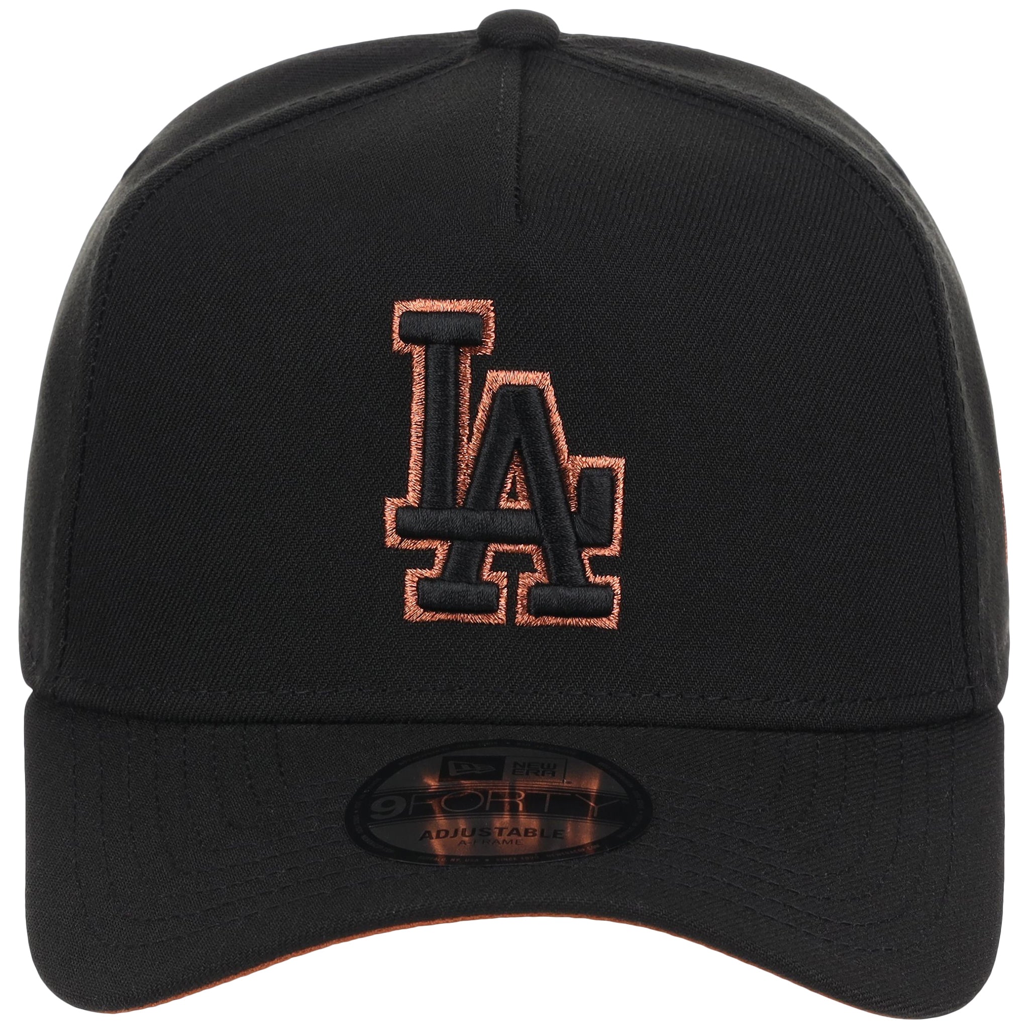 Los Angeles Dodgers MLB Black x Rust FASHION CORE New Era 9FORTY A-Frame