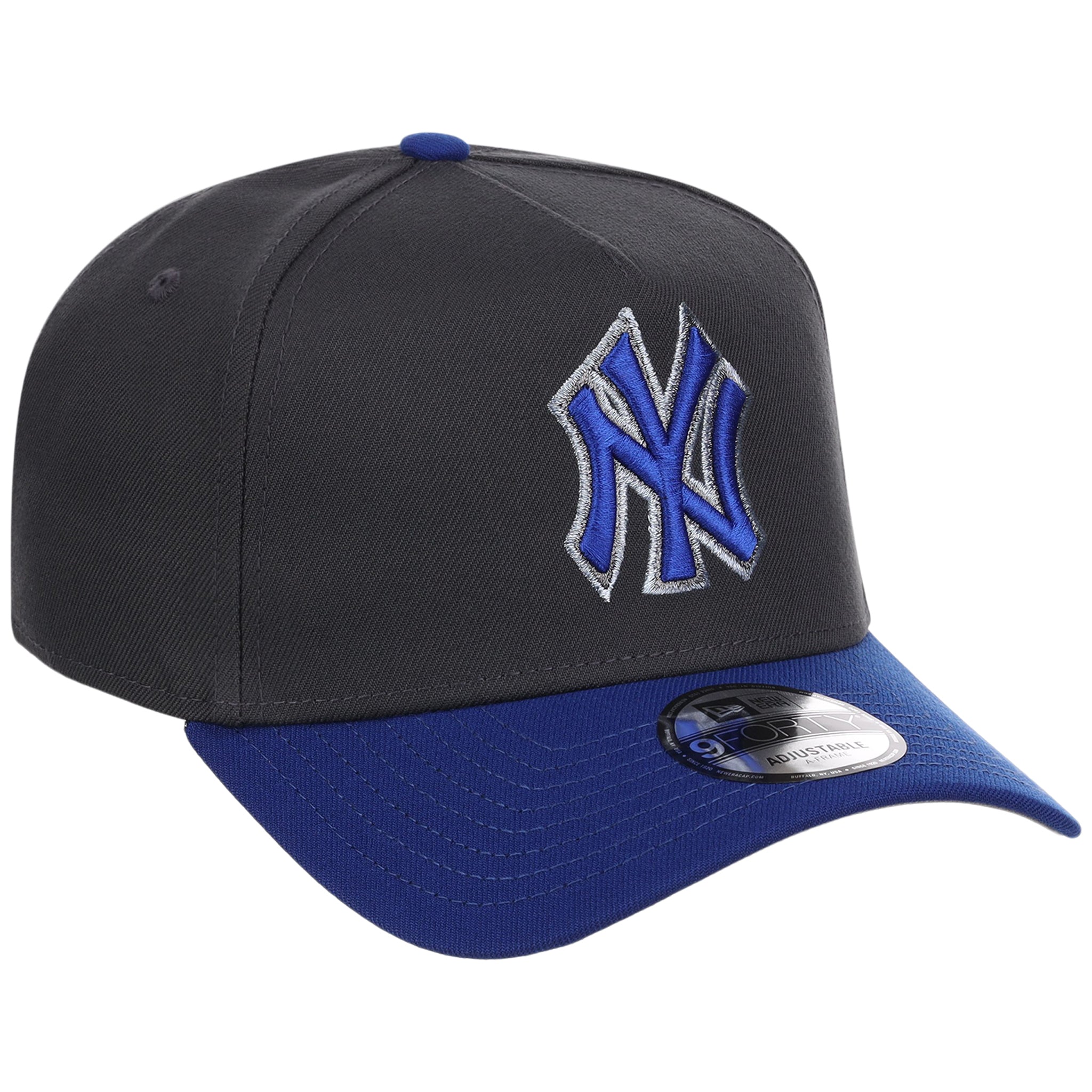 New York Yankees MLB Graphite x Royal FASHION CORE New Era 9FORTY A-Frame