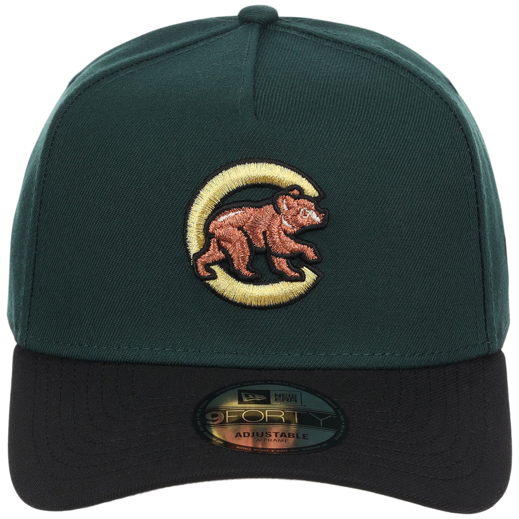 Chicago Cubs MLB Dark Green x Black FASHION CORE New Era 9FORTY A-Frame