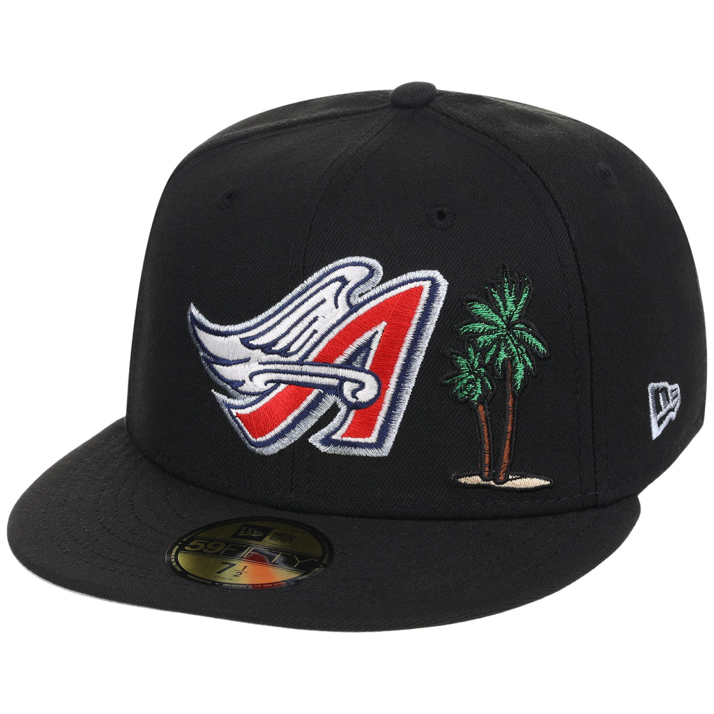 Anaheim Angels Crown the City New Era 59FIFTY Palm Tree (Black/Black/Gray) 1