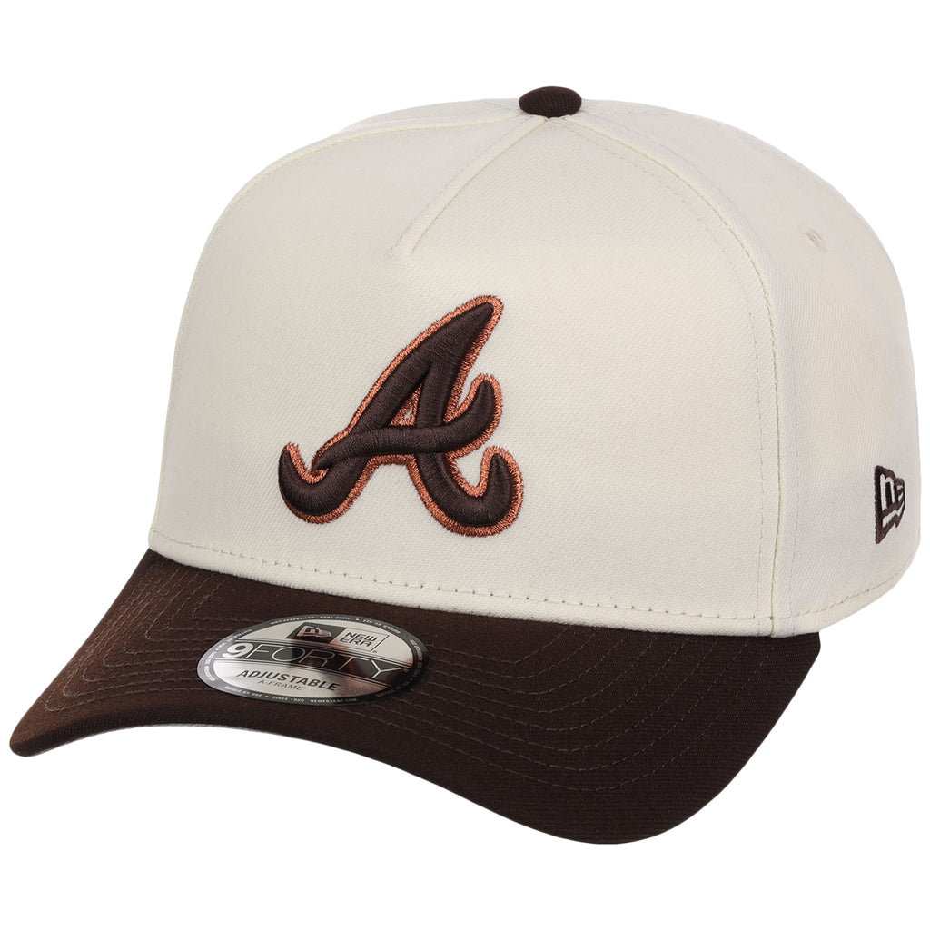 Atlanta Braves MLB Chrome x Burnt Wood FASHION CORE New Era 9FORTY A-Frame