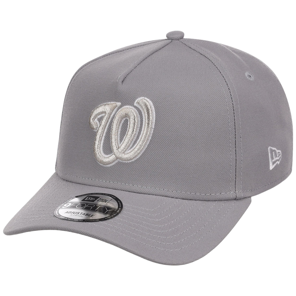 Washington Nationals MLB Gray x White FASHION CORE New Era 9FORTY A-Frame
