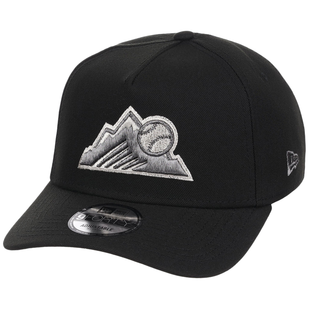 Colorado Rockies MLB Liquid Titanium New Era 9FORTY A-Frame