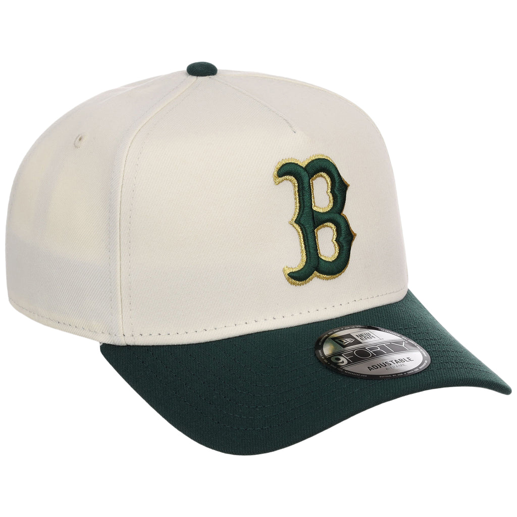 Boston Red Sox MLB Chrome x Dark Green FASHION CORE New Era 9FORTY A-Frame