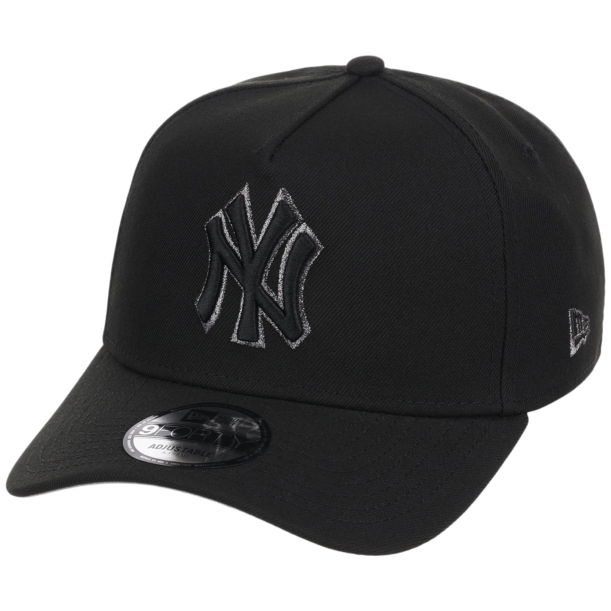 New York Yankees MLB Black x Pewter FASHION CORE New Era 9FORTY A-Frame