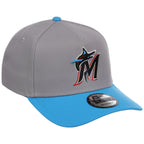 Miami Marlins MLB Gray OTC FASHION CORE New Era 9FORTY A-Frame
