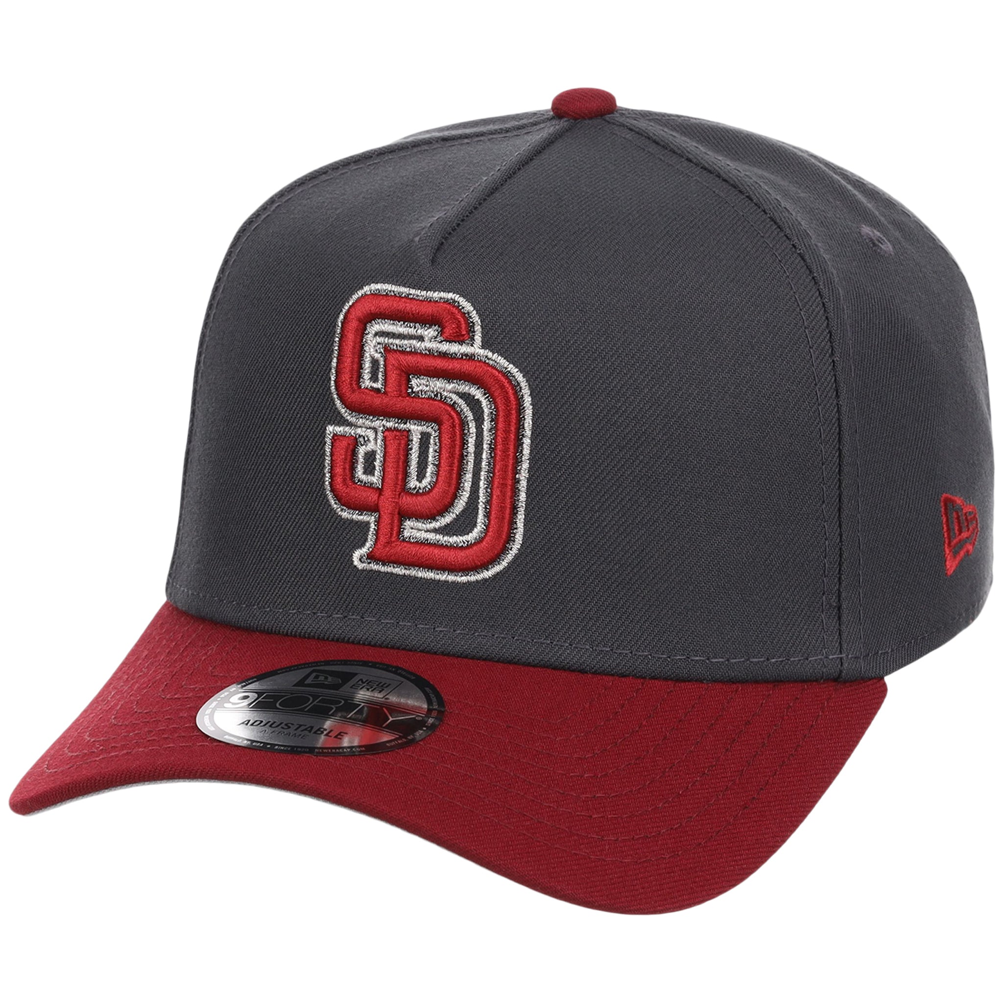 San Diego Padres MLB Graphite x Cardinal FASHION CORE New Era 9FORTY A-Frame