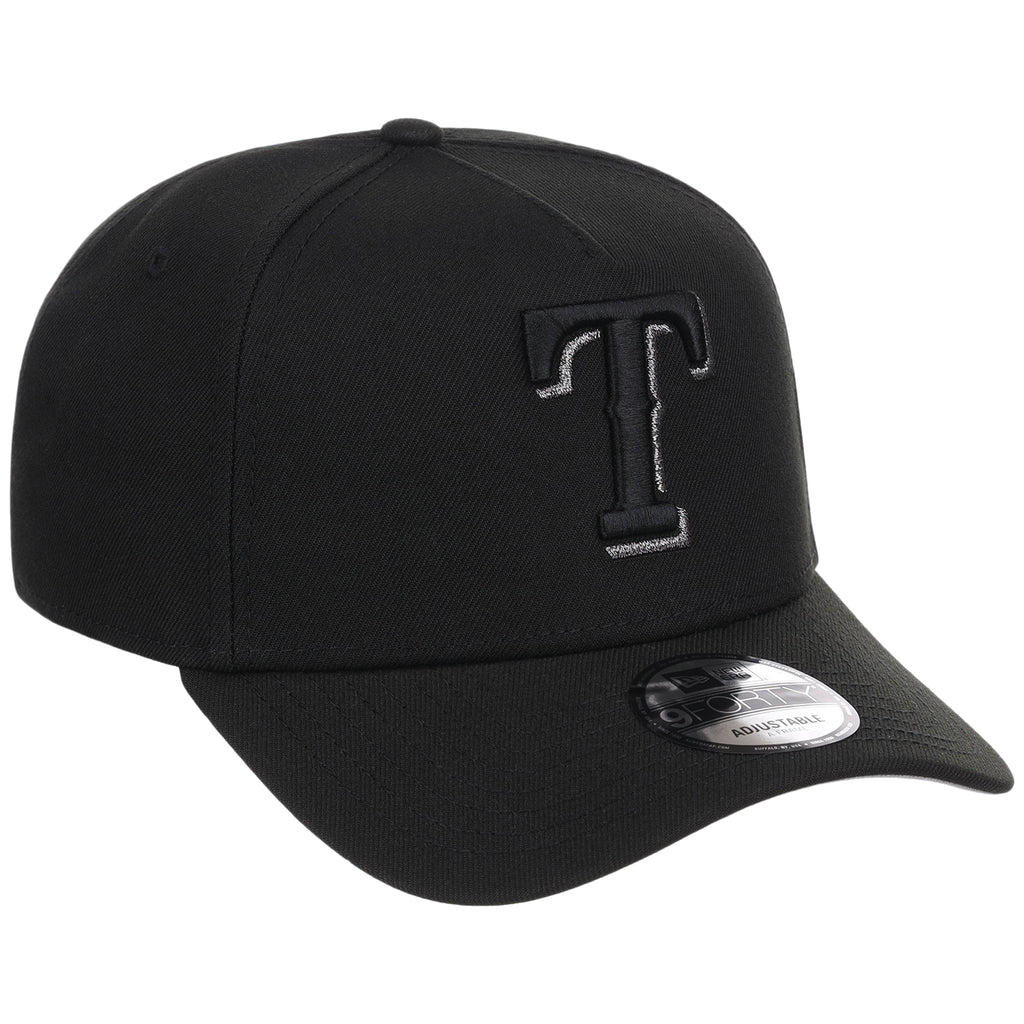Texas Rangers MLB Black x Pewter FASHION CORE New Era 9FORTY A-Frame