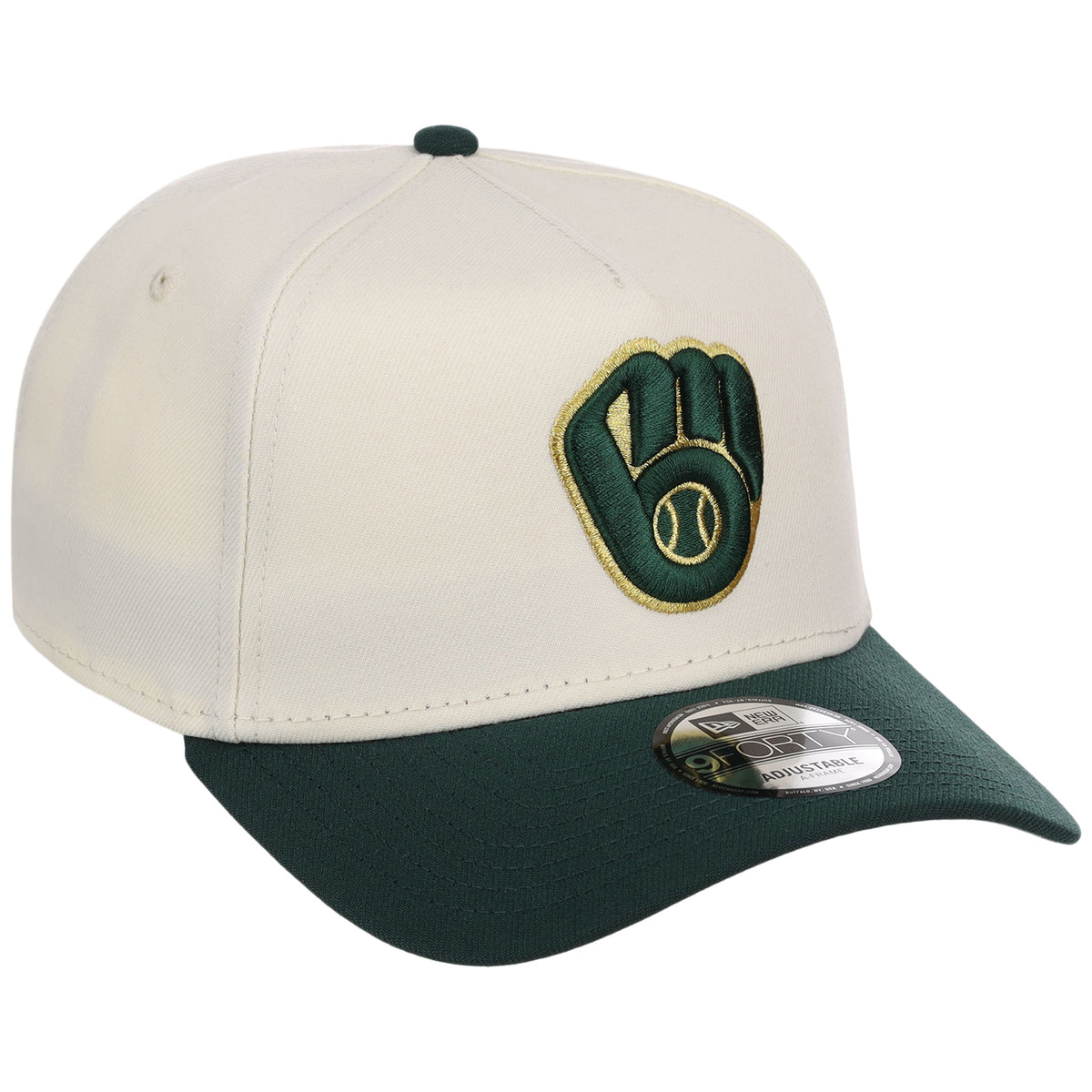 Milwaukee Brewers MLB Chrome x Dark Green FASHION CORE New Era 9FORTY A-Frame