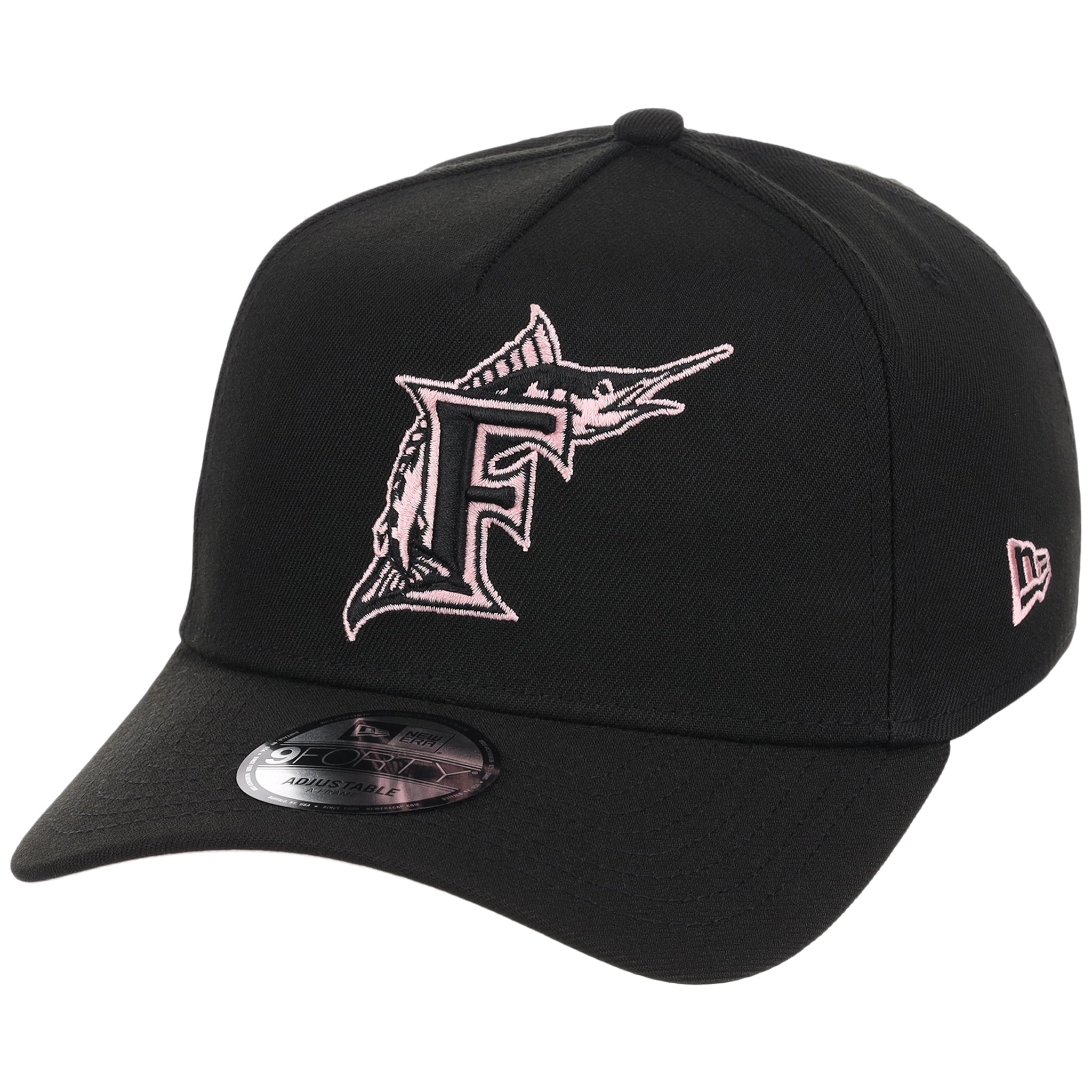 Miami Marlins MLB Black x Pink FASHION CORE New Era 9FORTY A-Frame