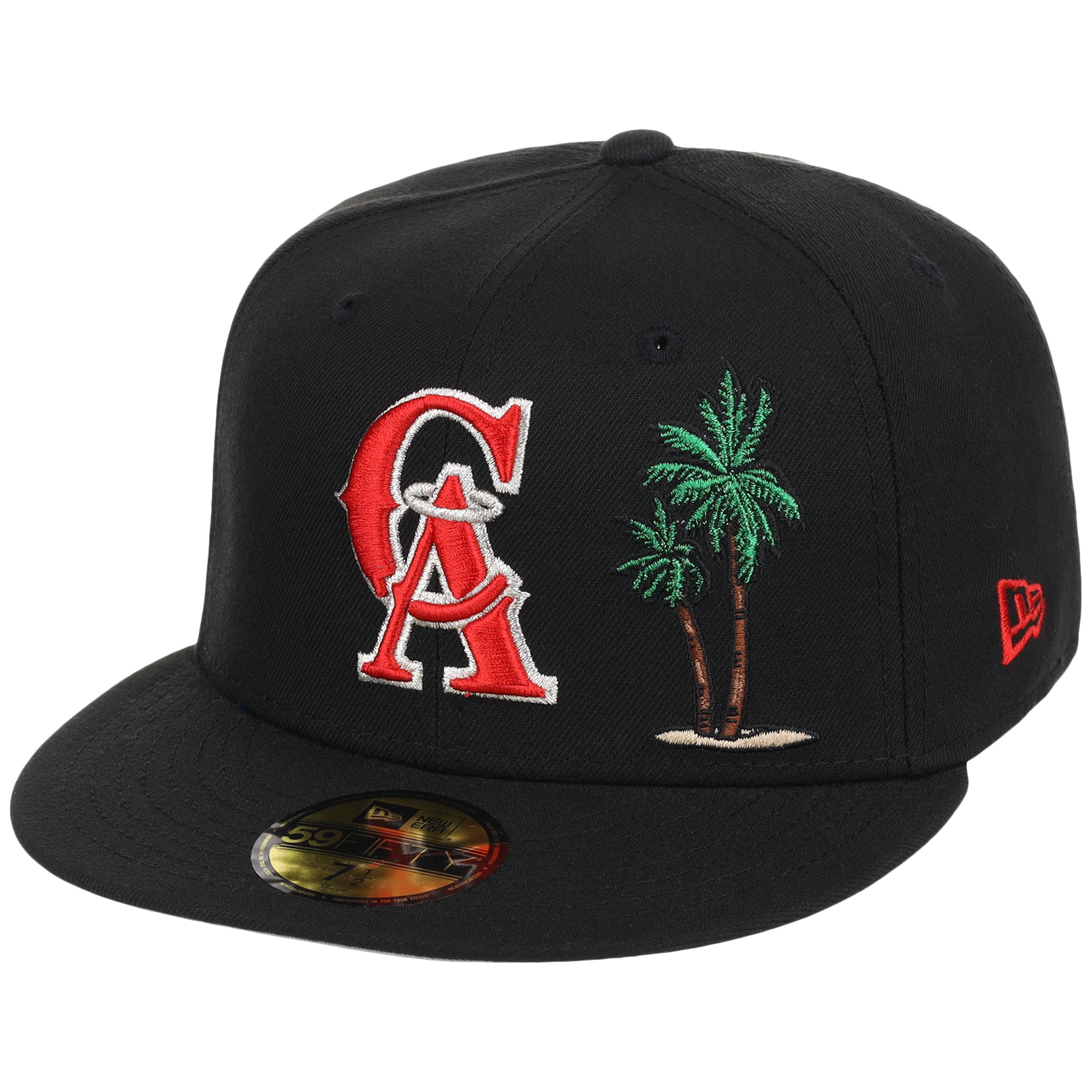 California Angels Crown the City New Era 59FIFTY Palm Tree (Black/Black/Gray)