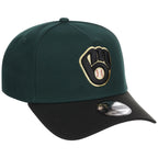 Milwaukee Brewers MLB Dark Green x Black FASHION CORE New Era 9FORTY A-Frame
