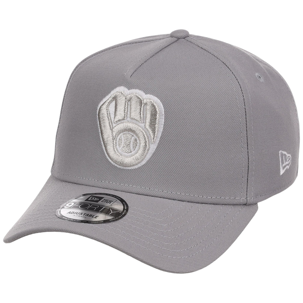 Milwaukee Brewers MLB Gray x White FASHION CORE New Era 9FORTY A-Frame