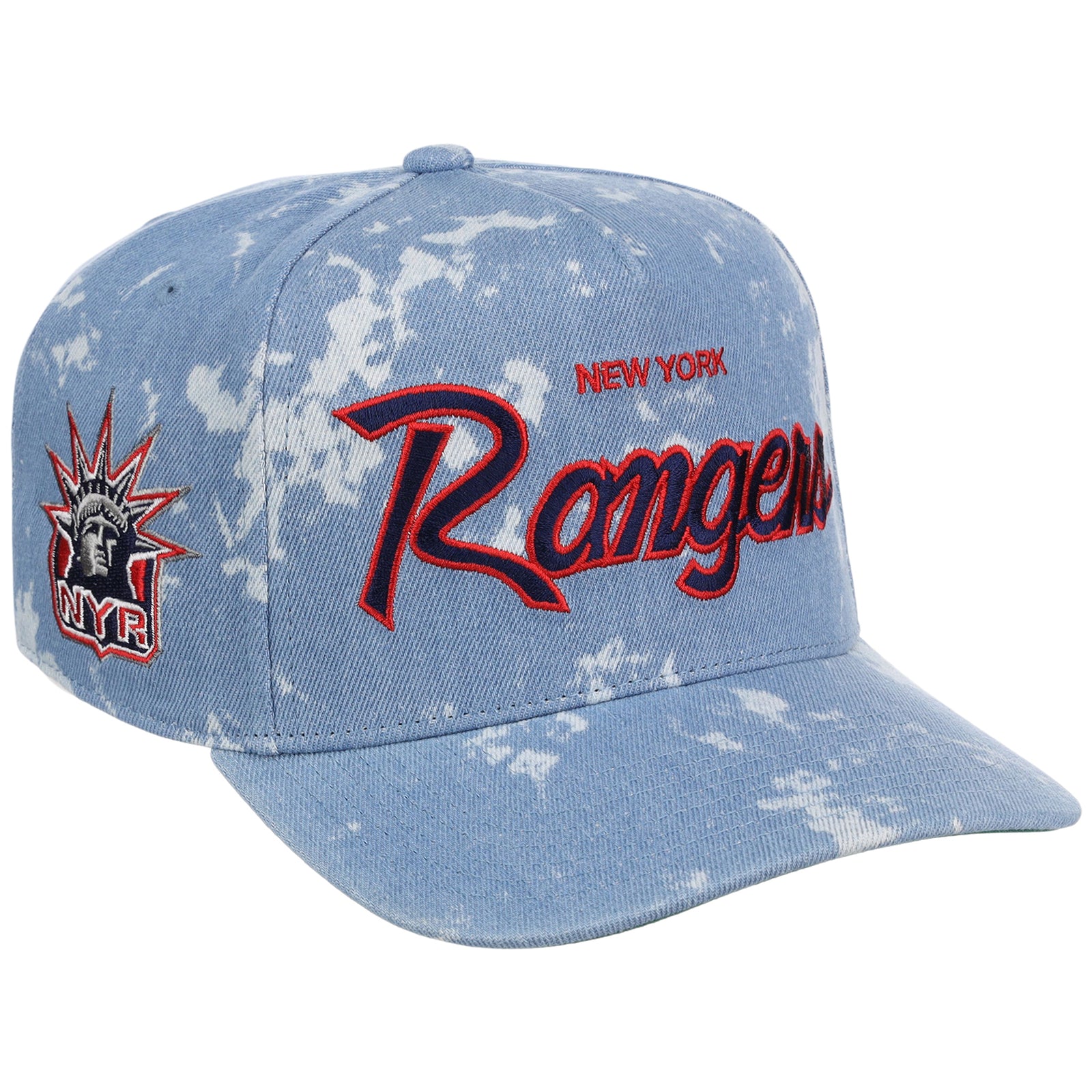 New York Rangers NHL Acid Wash Mitchell & Ness Pro Pinch – LidsHatDrop