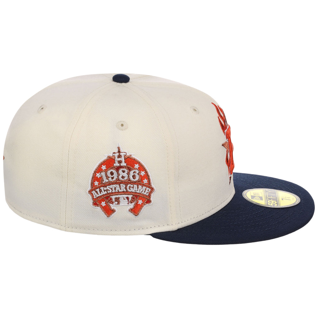 Houston Astros MLB Playing with Fire New Era 59FIFTY (Chrome/Navy)