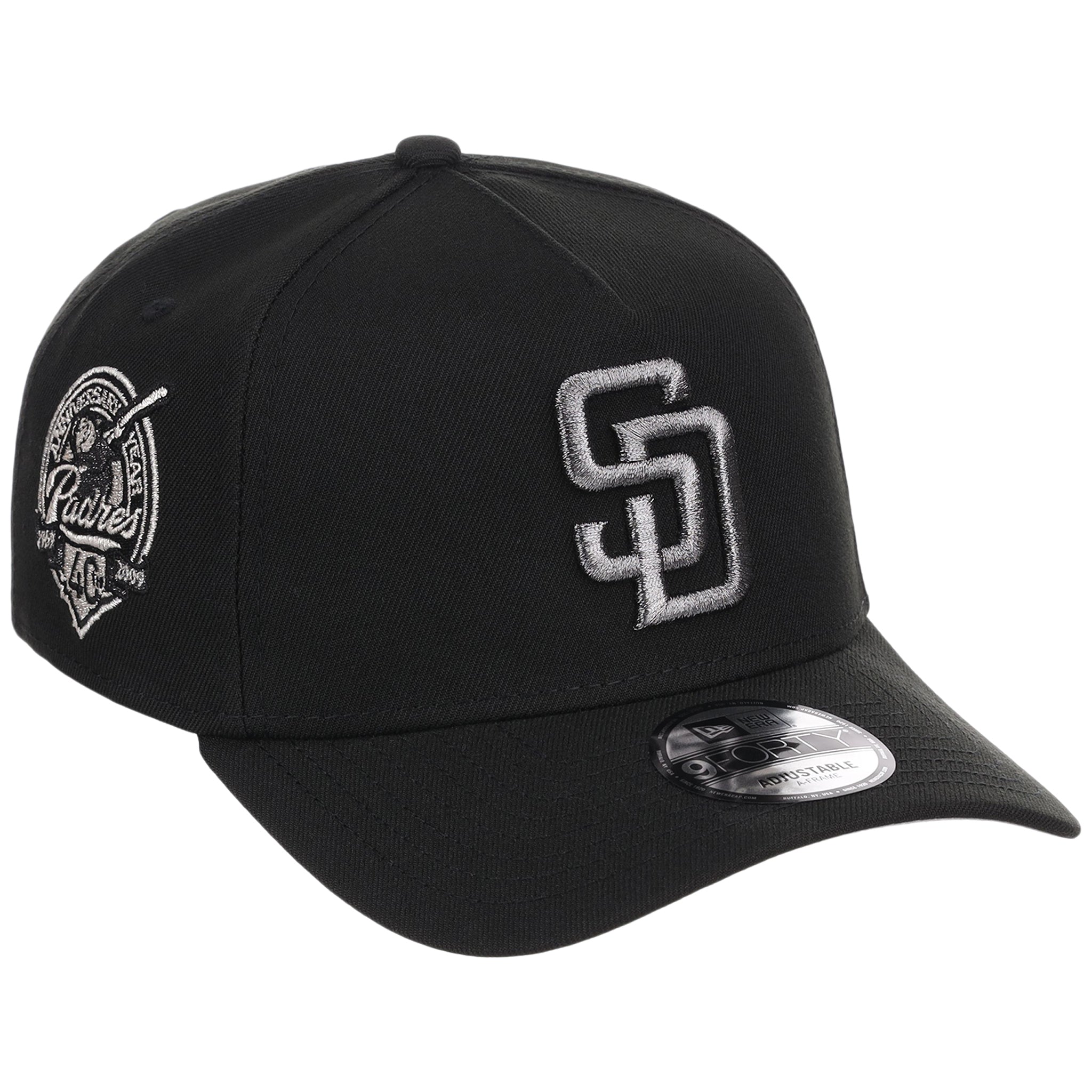 San Diego Padres MLB Liquid Titanium New Era 9FORTY A-Frame