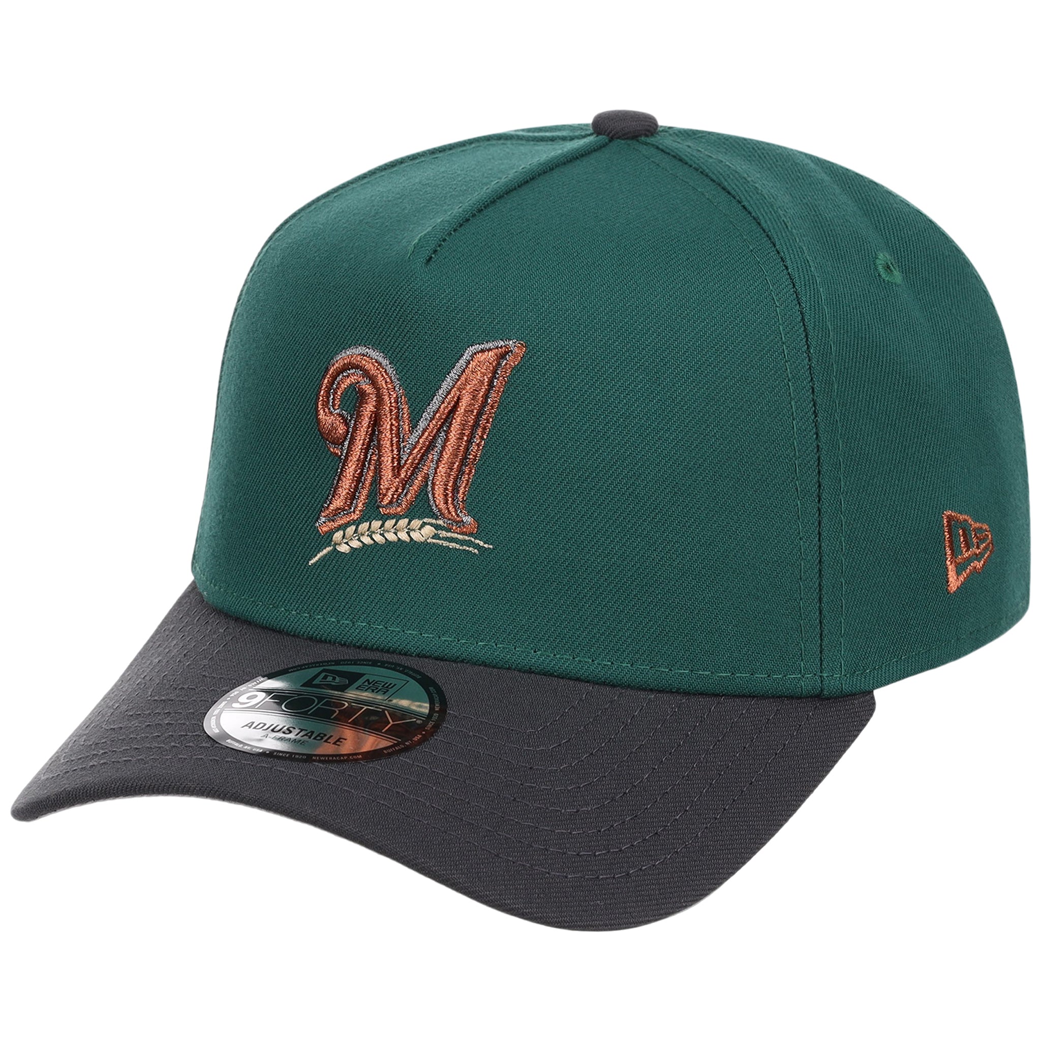 Milwaukee Brewers MLB Emerald Graphite New Era 9FORTY