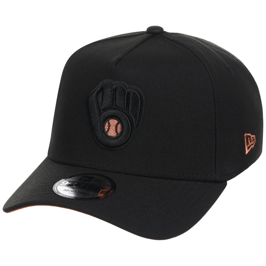 Milwaukee Brewers MLB Black x Rust FASHION CORE New Era 9FORTY A-Frame