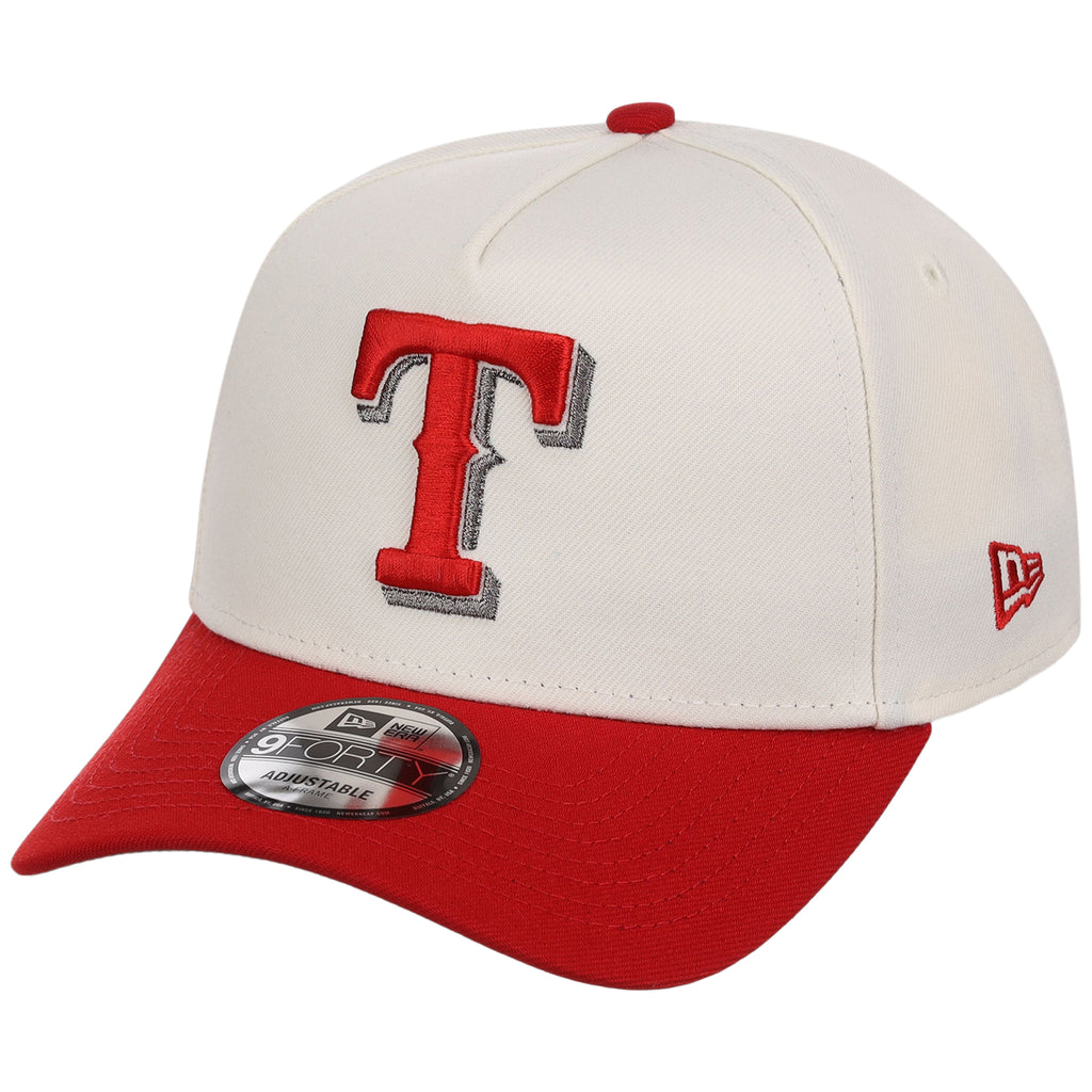 Texas Rangers MLB Chrome x Red FASHION CORE New Era 9FORTY A-Frame