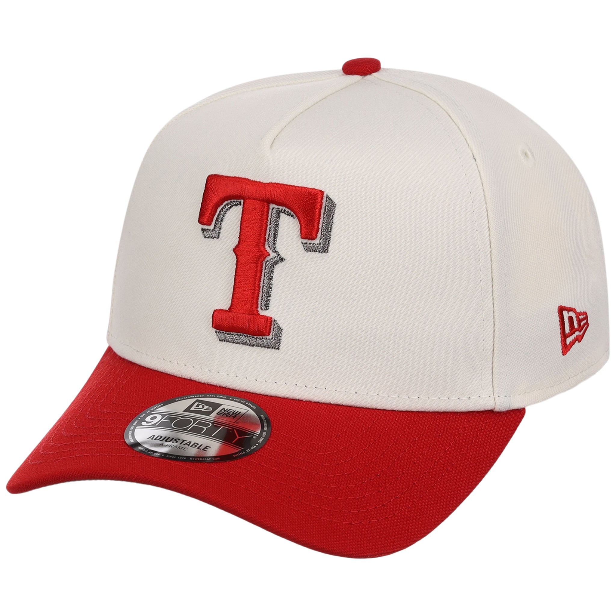 Texas Rangers MLB Chrome x Red FASHION CORE New Era 9FORTY A-Frame