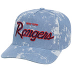 New York Rangers NHL Acid Wash Mitchell & Ness Pro Pinch