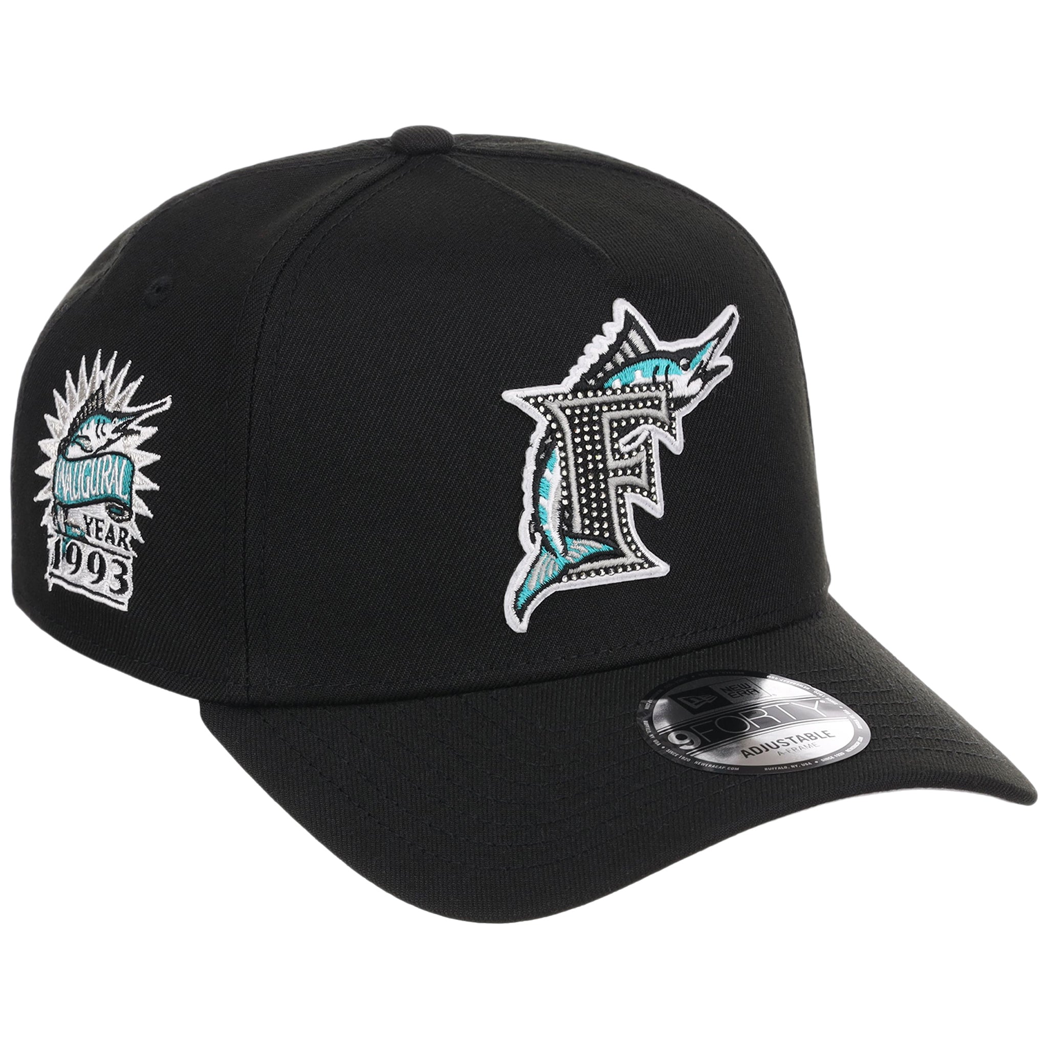 Miami Marlins MLB Diamond Bling New Era 9FORTY A-Frame