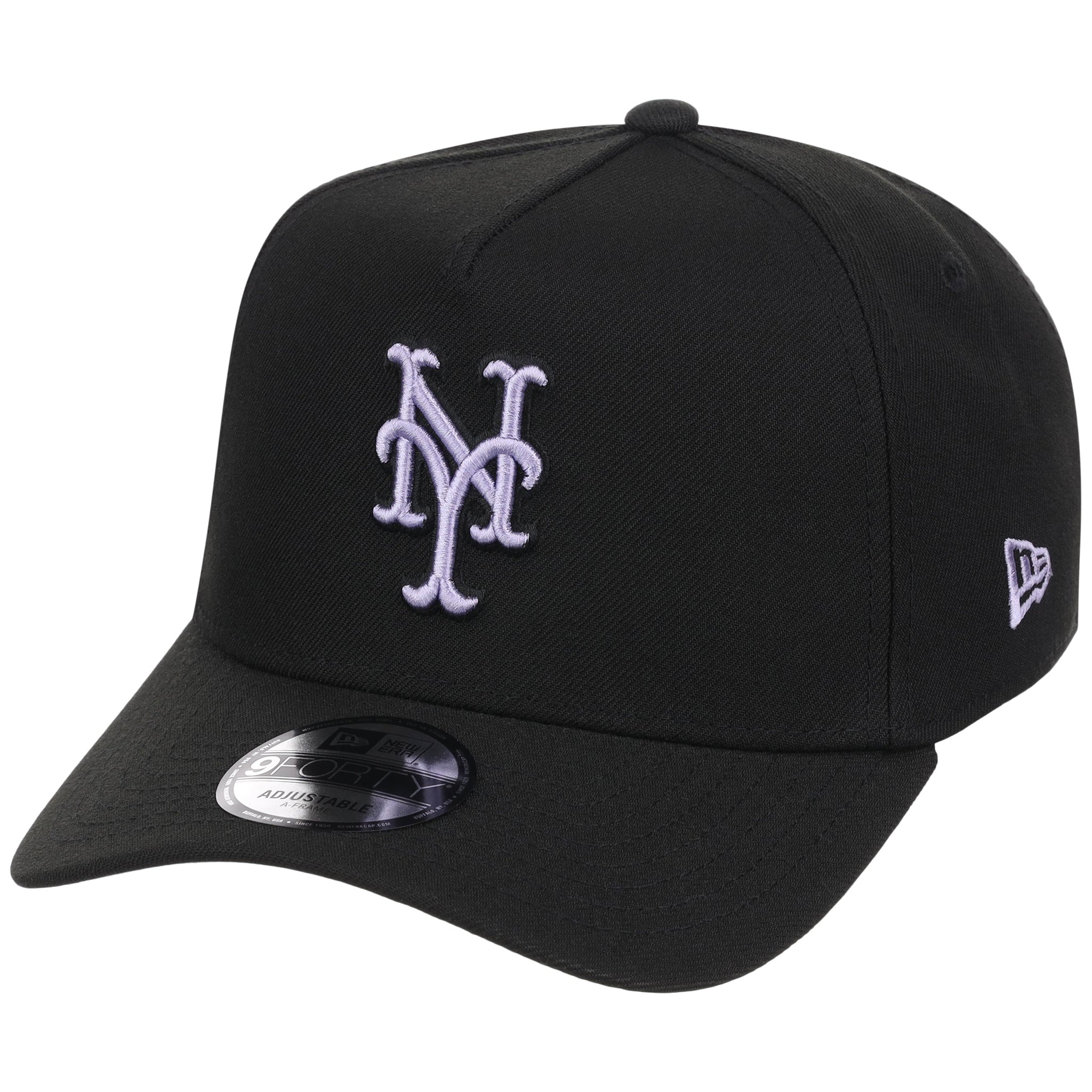 New York Mets MLB Black x Lavender FASHION CORE New Era 9FORTY A-Frame