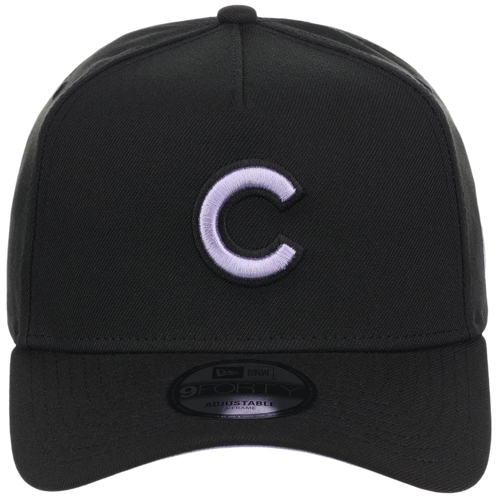 Chicago Cubs MLB Black x Lavender FASHION CORE New Era 9FORTY A-Frame