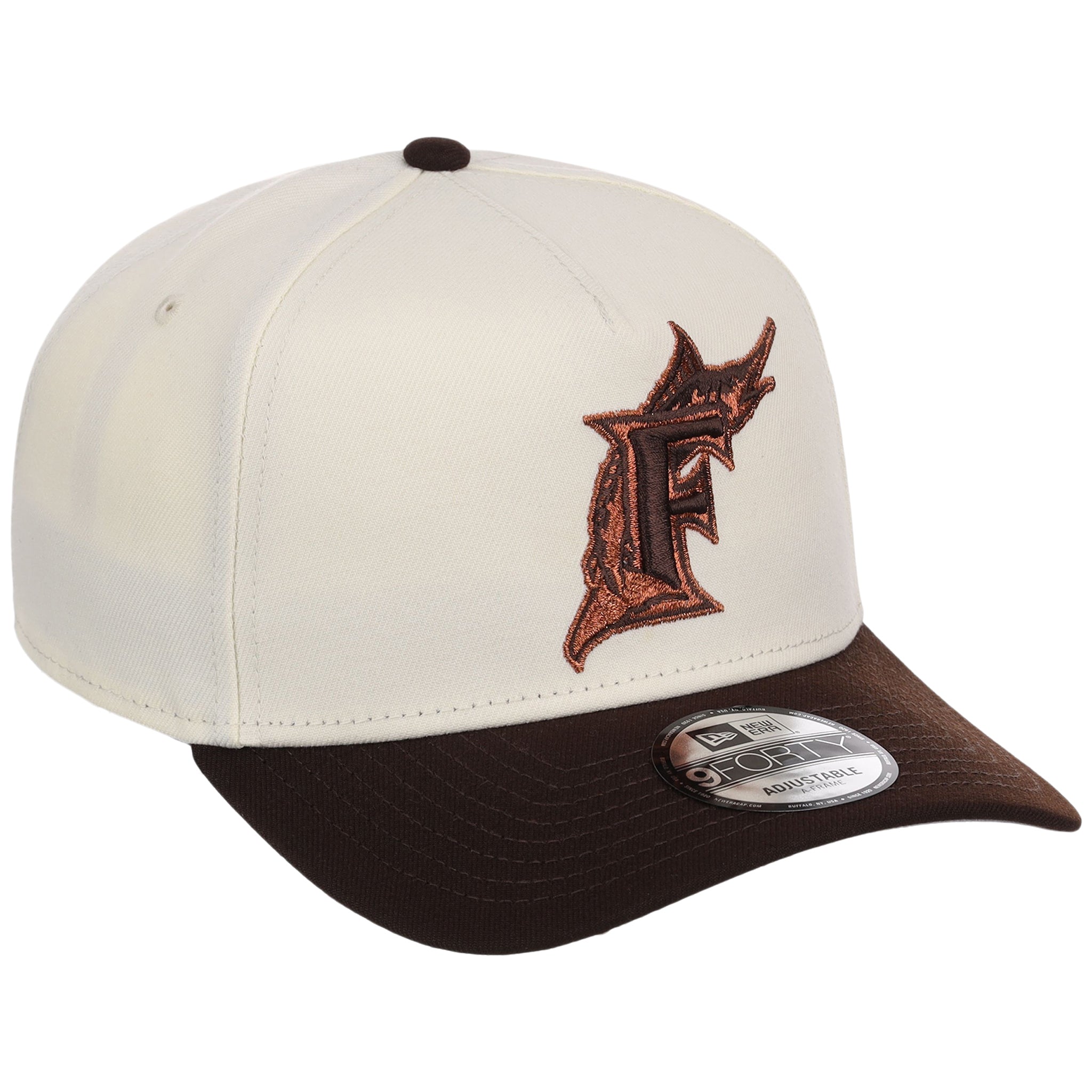 Miami Marlins MLB Chrome x Burnt Wood FASHION CORE New Era 9FORTY A-Frame
