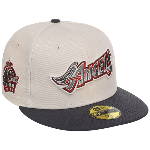 Anaheim Angels MLB Cream x Graphite New Era 59FIFTY