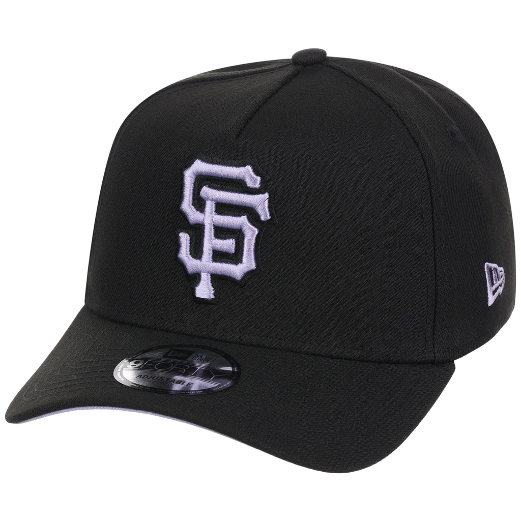 San Francisco Giants MLB Black x Lavender FASHION CORE New Era 9FORTY A-Frame