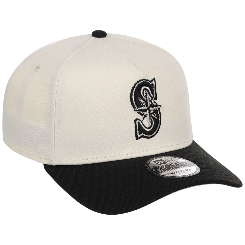 Seattle Mariners MLB Chrome x Black FASHION CORE New Era 9FORTY A-Frame