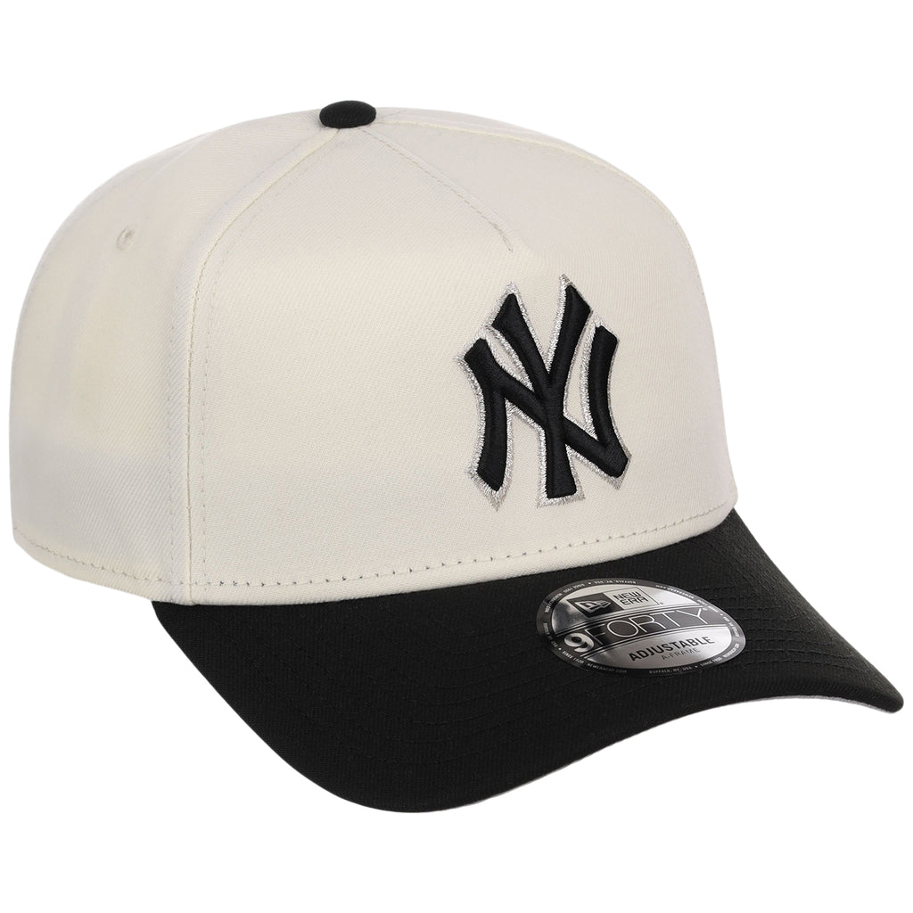 New York Yankees MLB Chrome x Black FASHION CORE New Era 9FORTY A-Frame