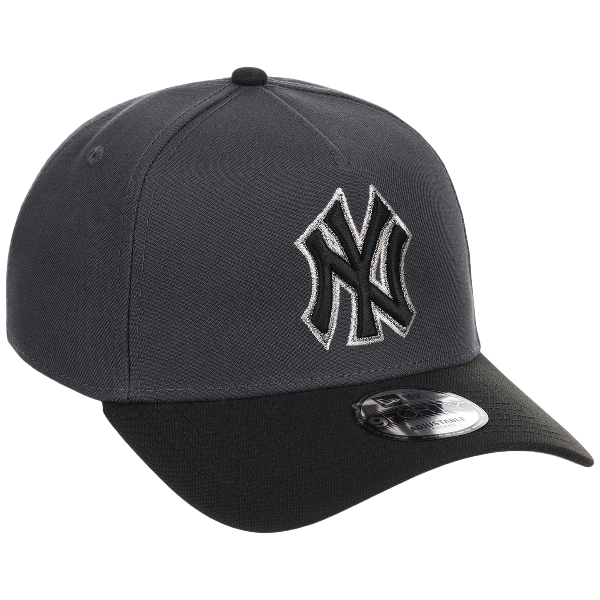 New York Yankees MLB Graphite x Black FASHION CORE New Era 9FORTY A-Frame