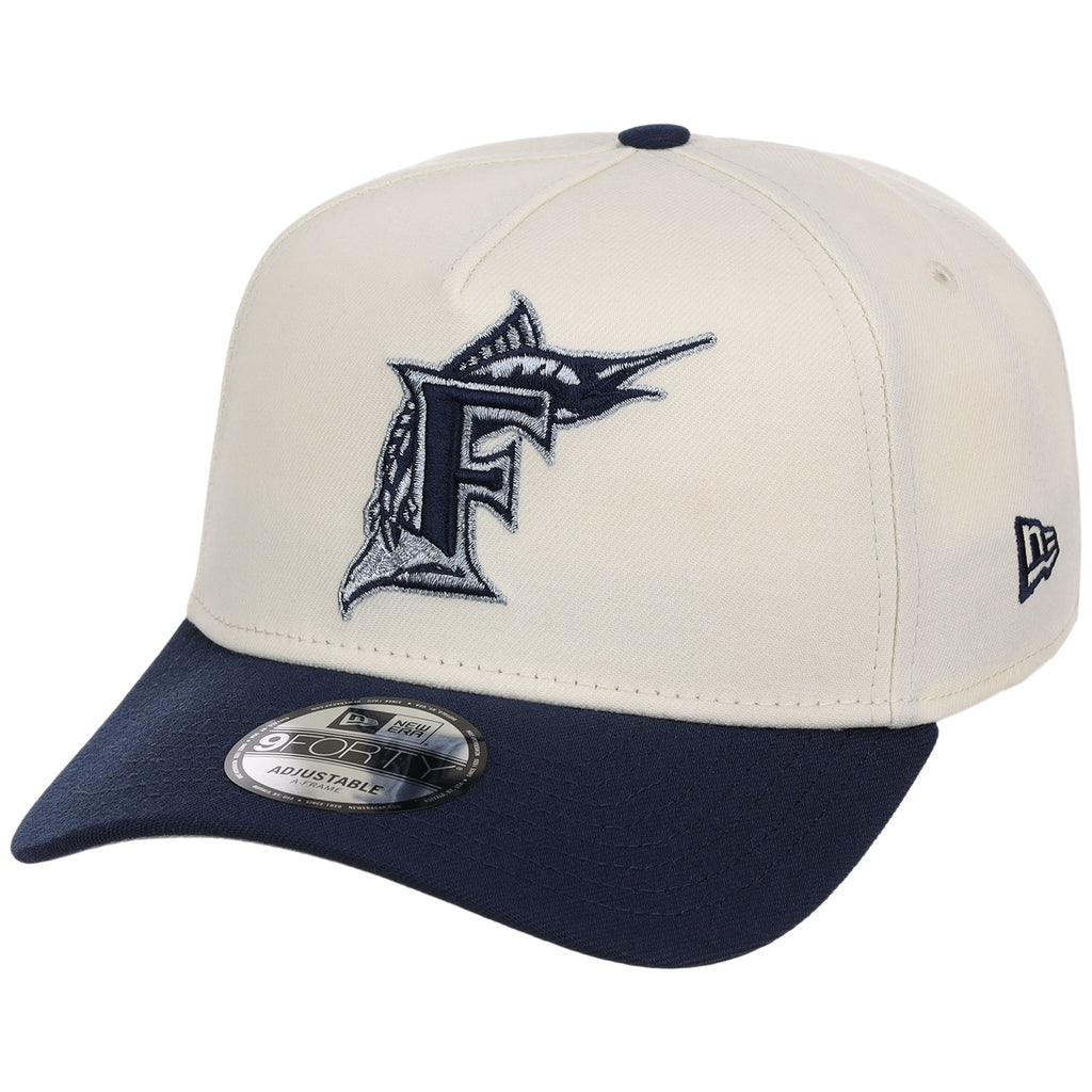 Miami Marlins MLB Chrome x Navy FASHION CORE New Era 9FORTY A-Frame