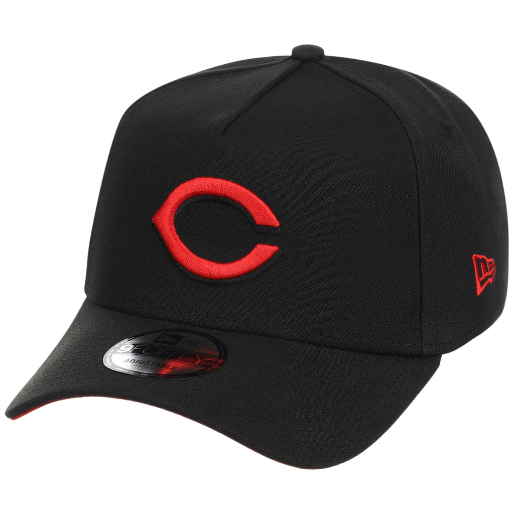 Cincinnati Reds MLB Black x Red FASHION CORE New Era 9FORTY A-Frame