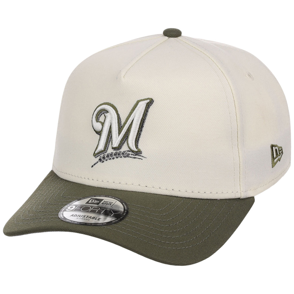 Milwaukee Brewers MLB Chrome Olive New Era 9FORTY