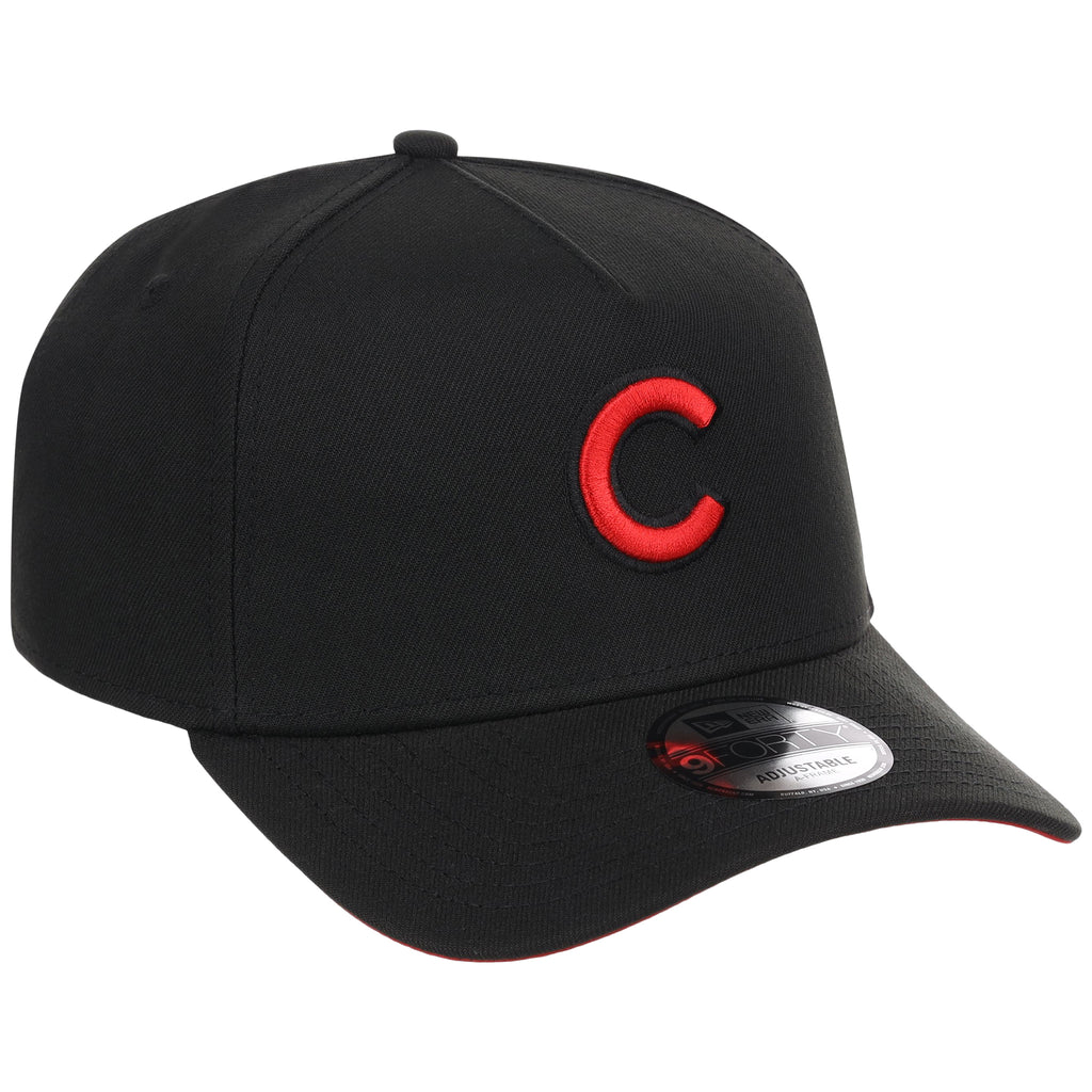 Chicago Cubs MLB Black x Red FASHION CORE New Era 9FORTY A-Frame