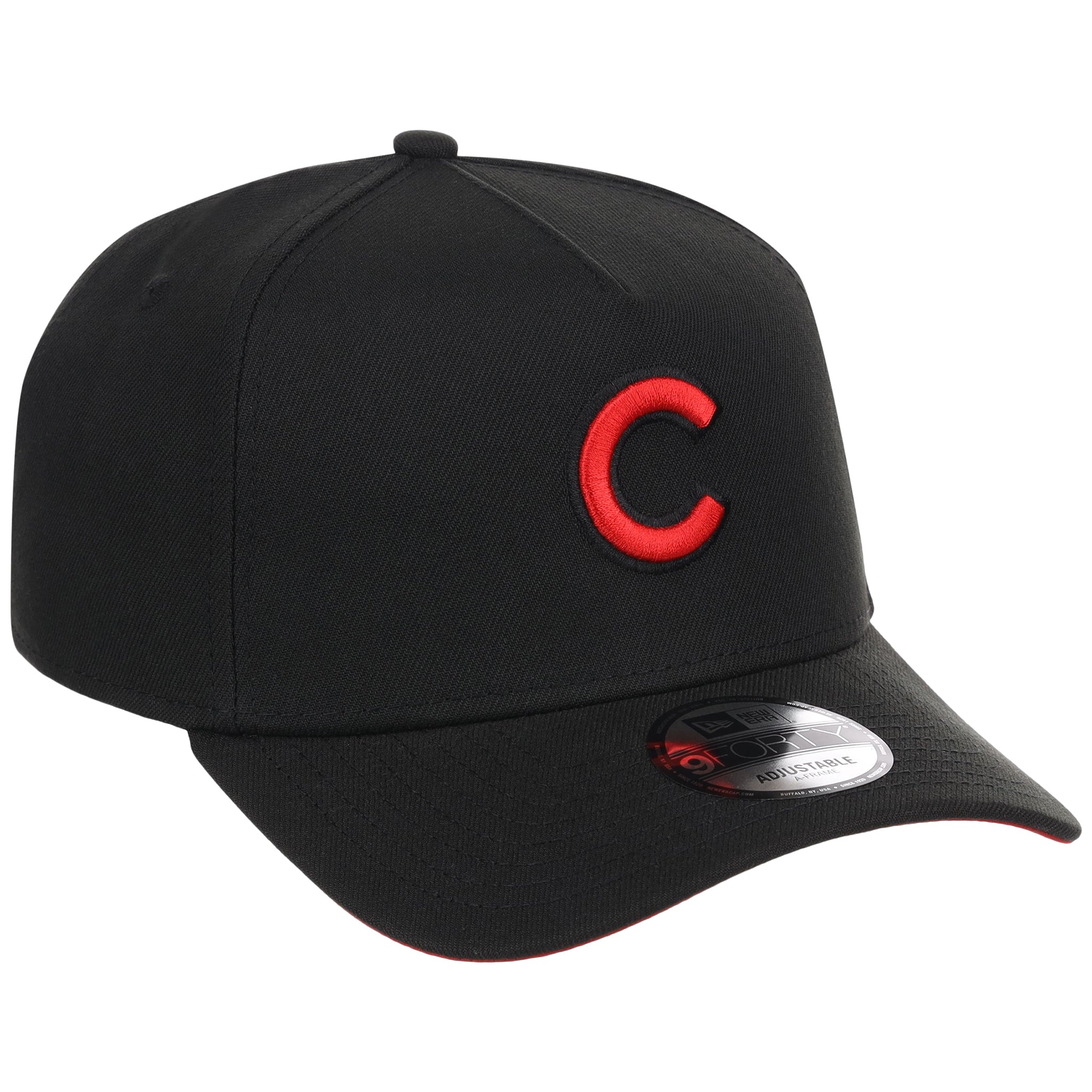 Chicago Cubs MLB Black x Red FASHION CORE New Era 9FORTY A-Frame