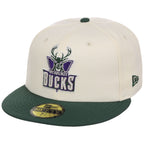 Milwaukee Bucks NBA Chrome OTC New Era 59FIFTY (Chrome/Dark Green)