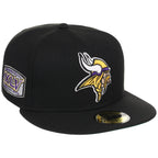 Minnesota Vikings NFL Black Dome New Era 59FIFTY