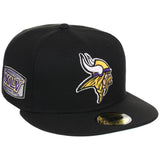 Minnesota Vikings NFL Black Dome New Era 59FIFTY