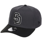 San Diego Padres MLB Graphite x Black FASHION CORE New Era 9FORTY A-Frame