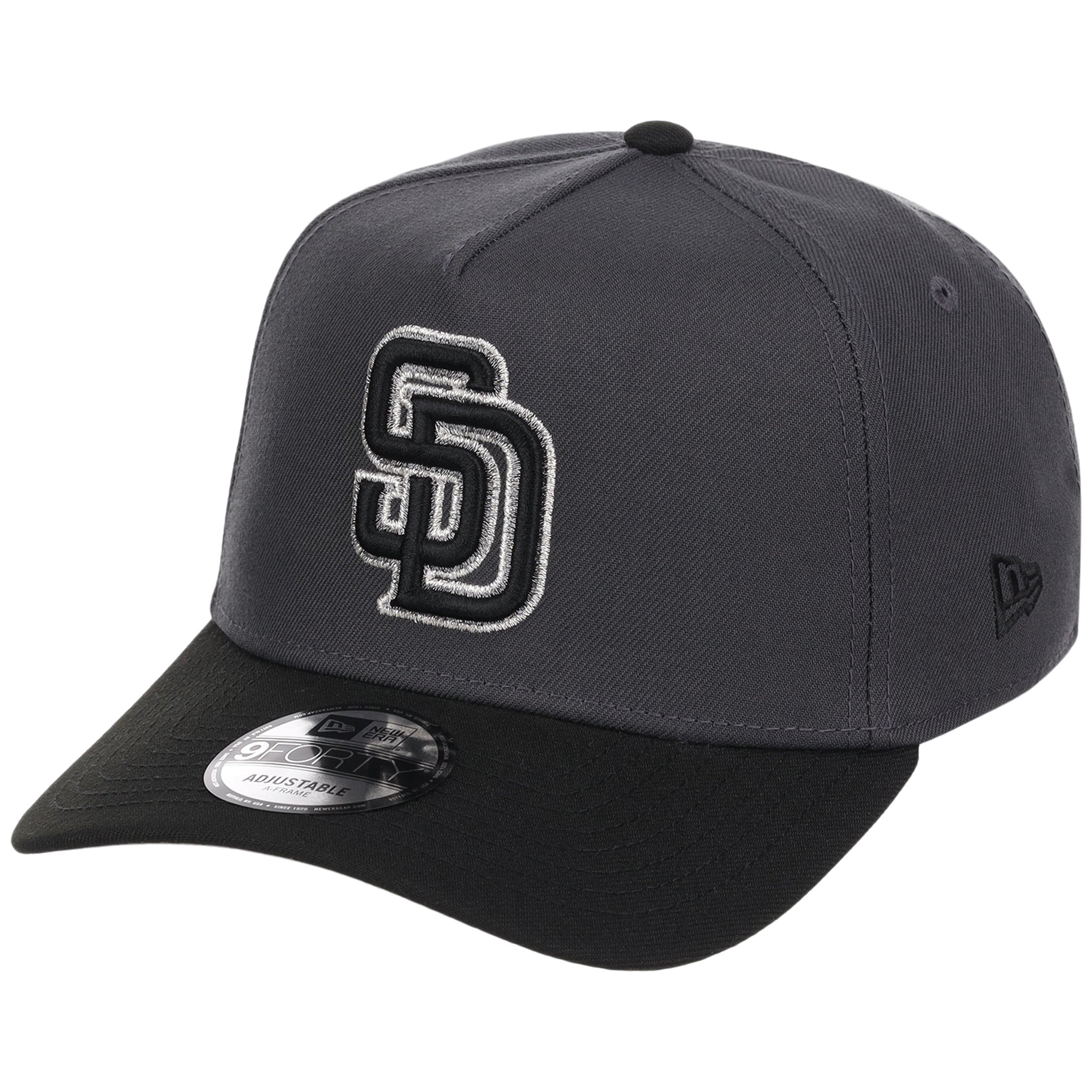 San Diego Padres MLB Graphite x Black FASHION CORE New Era 9FORTY A-Frame