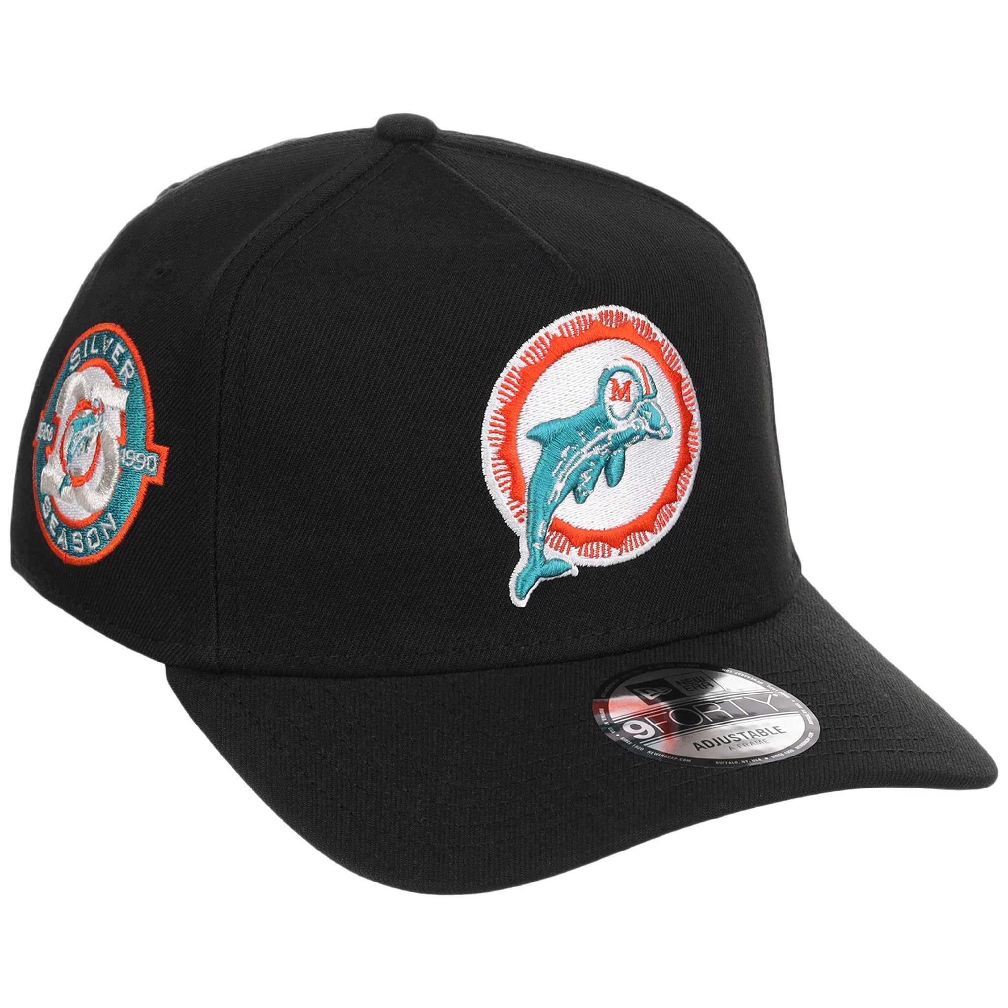 Miami Dolphins NFL Black Dome New Era 9FORTY A-Frame