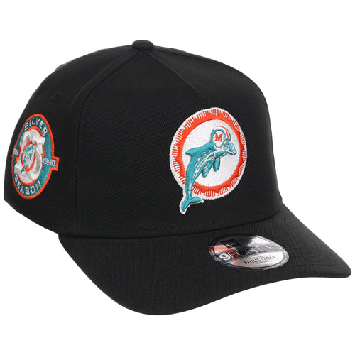 Miami Dolphins NFL Black Dome New Era 9FORTY A-Frame
