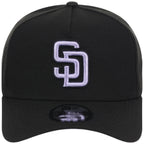 San Diego Padres MLB Black x Lavender FASHION CORE New Era 9FORTY A-Frame
