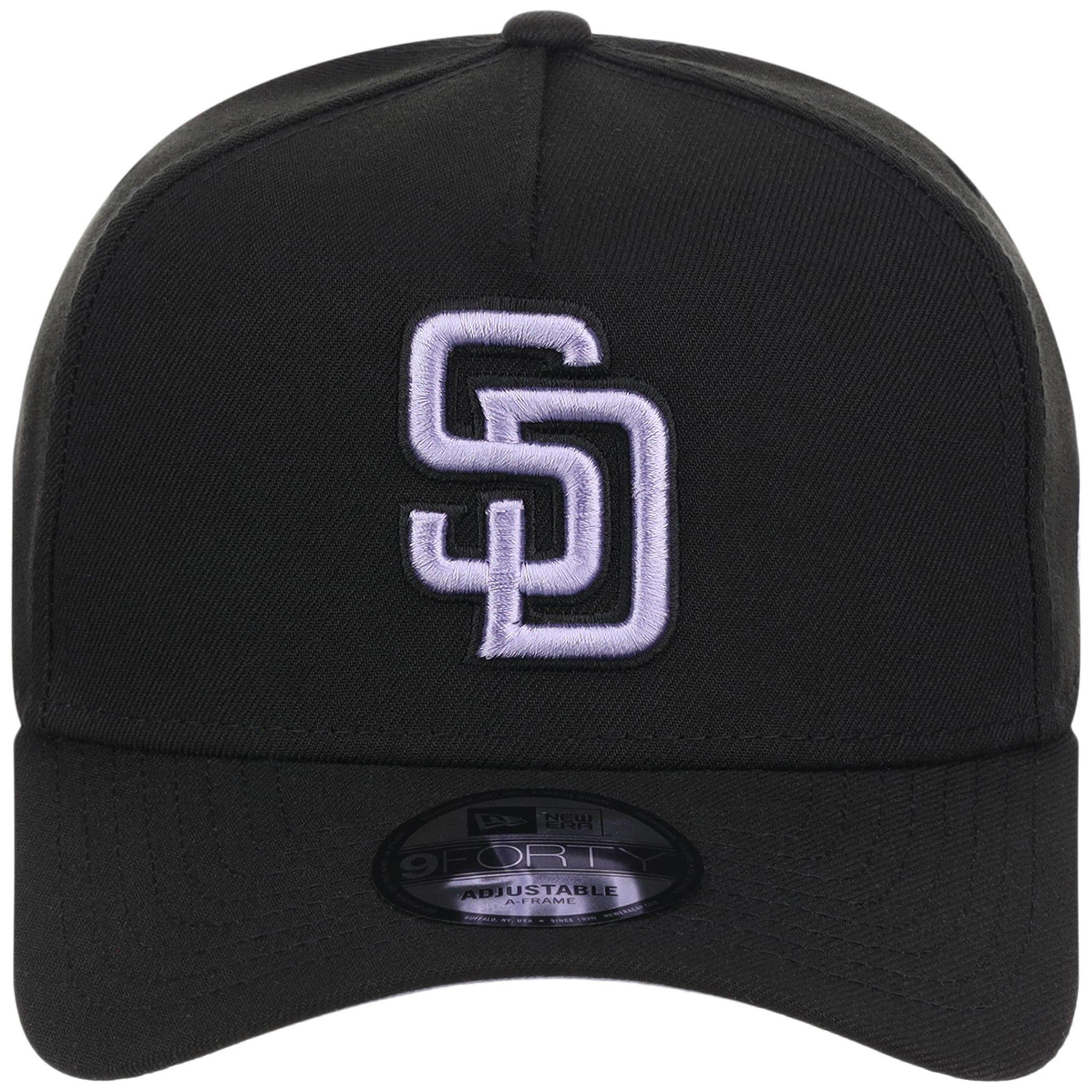 San Diego Padres MLB Black x Lavender FASHION CORE New Era 9FORTY A-Frame