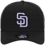 San Diego Padres MLB Black x Lavender FASHION CORE New Era 9FORTY A-Frame