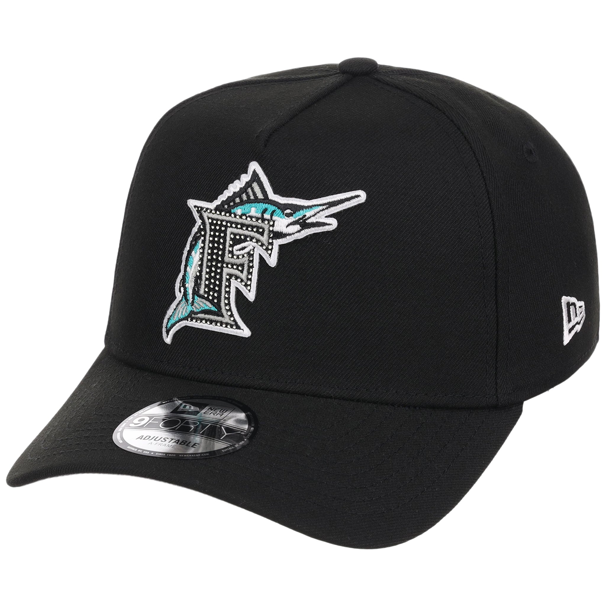 Miami Marlins MLB Diamond Bling New Era 9FORTY A-Frame